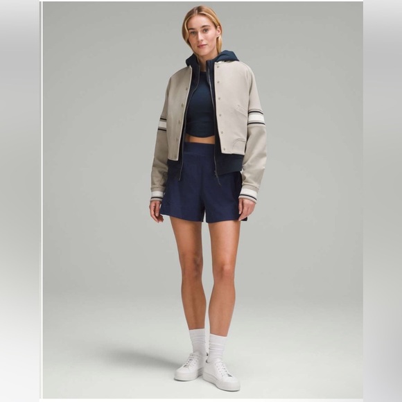 NWT Lululemon Stretch Woven Relaxed-Fit High-Rise Short 4"/ 
Night Sea - Picture 5 of 5